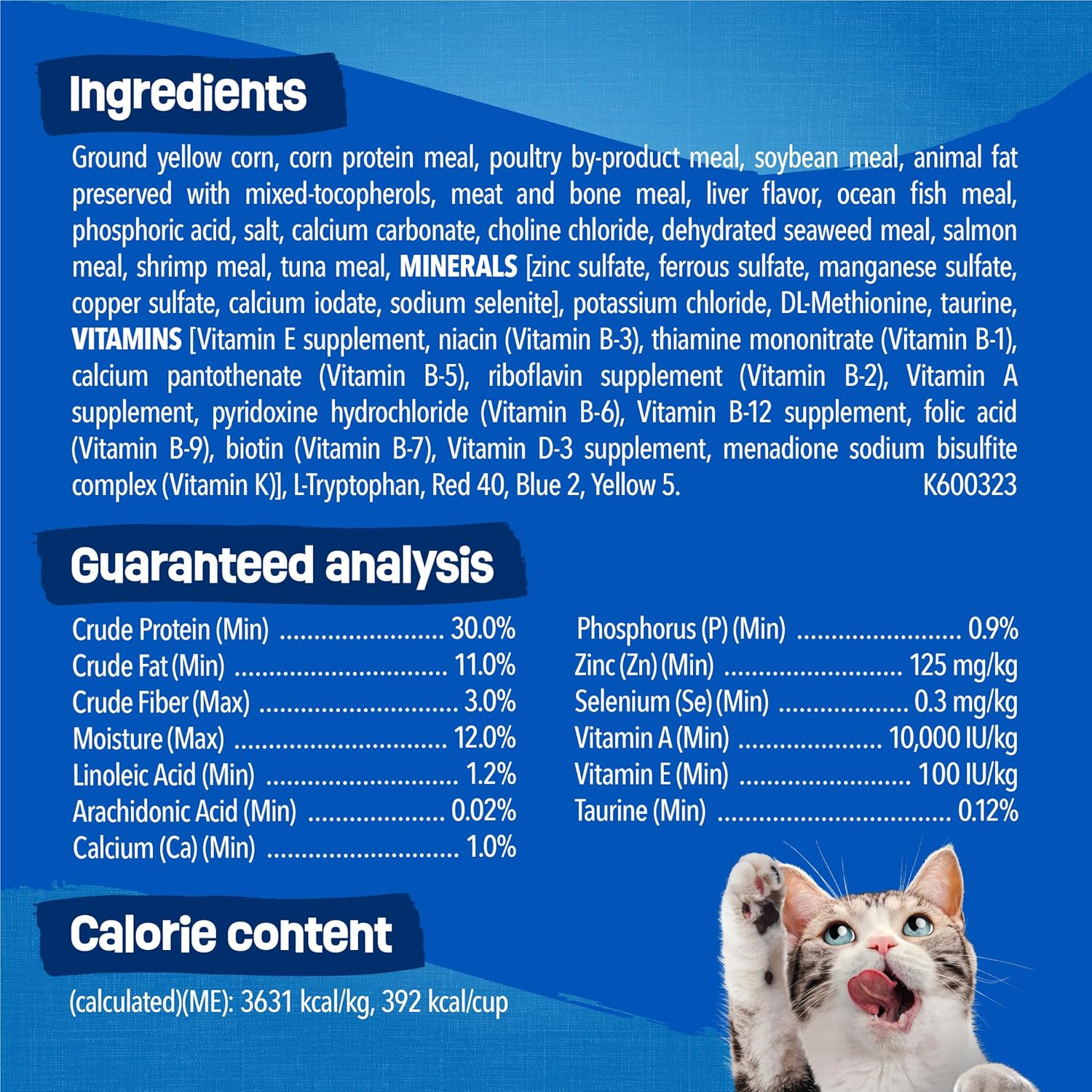 Purina Friskies Dry Cat Food Seafood Sensations With Salmon, Tuna, and Shrimp Flavors - 22 lb. Bag